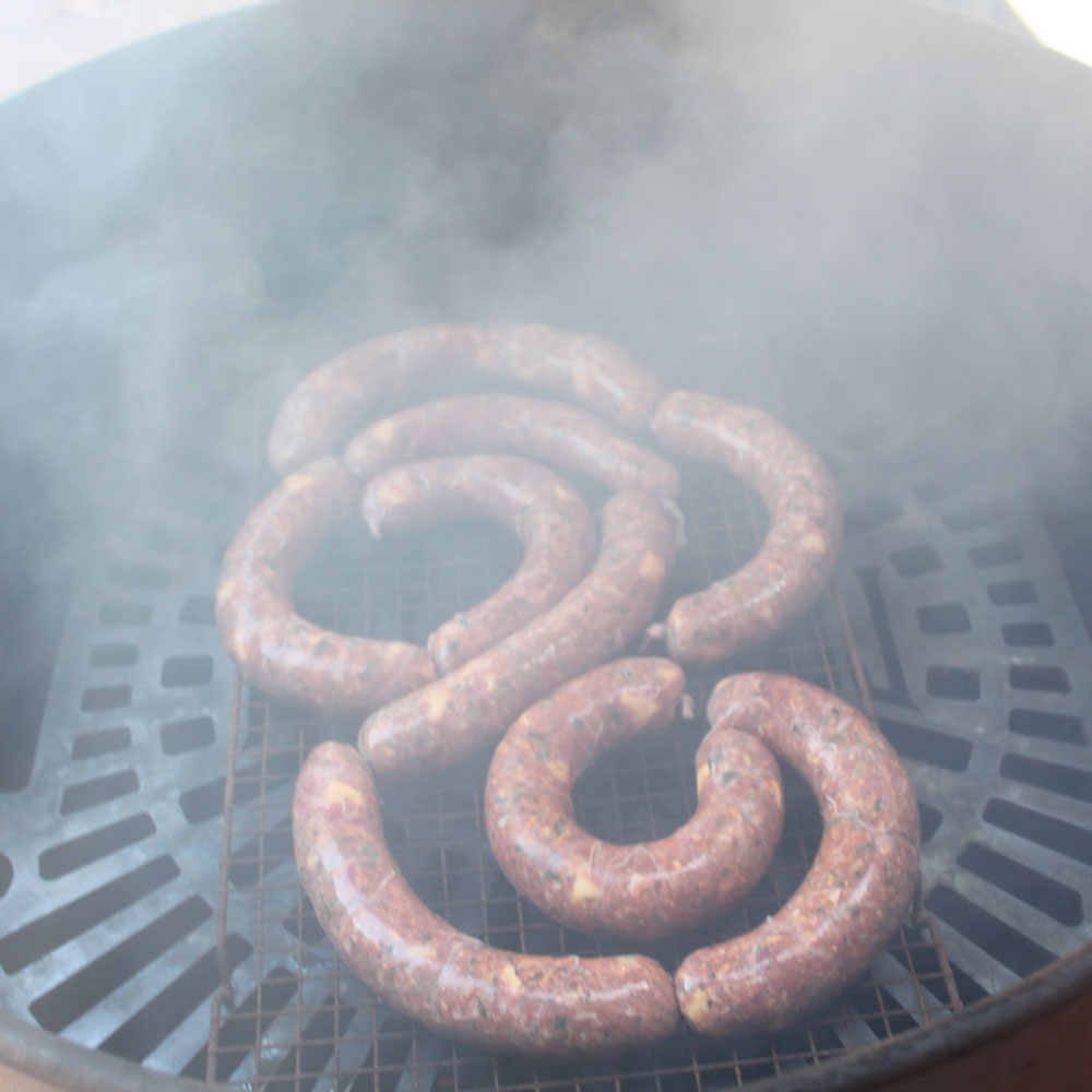 smoking the sausage