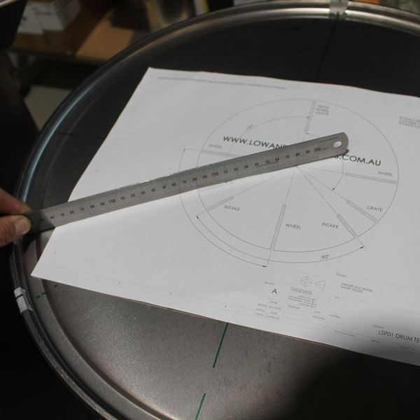 locating the center of the drum